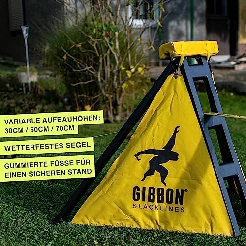 Gibbon Slacklines Slackframe, pulverbeschichtetes Metallgestell, Slackline-Gerüst für Slacklinen ohn