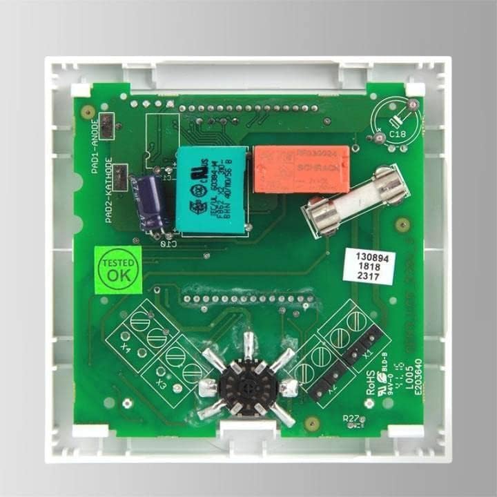 Raumthermostat LCD Alpha direct Control 230V mit Designscheibe für Fussbodenheizung