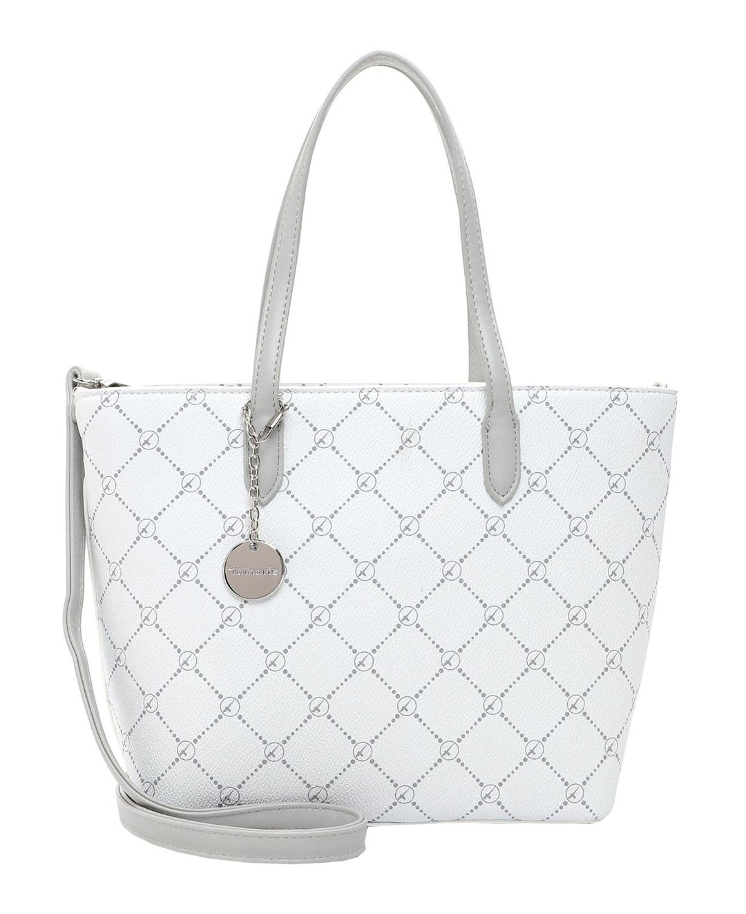 Tamaris Shopper Anastasia 30106 Damen Handtaschen Karo Einheitsgrösse White/Grey 308, Einheitsgrösse