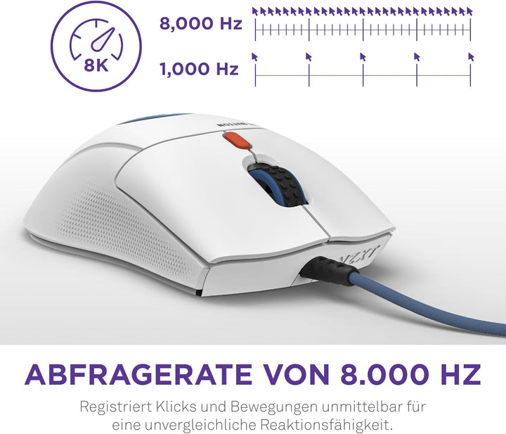 NZXT Lift 2 Starfield | Leichte symmetrische Gamingmaus, kabelgebunden | Nur 58 g Gewicht | 8 kHz Ab