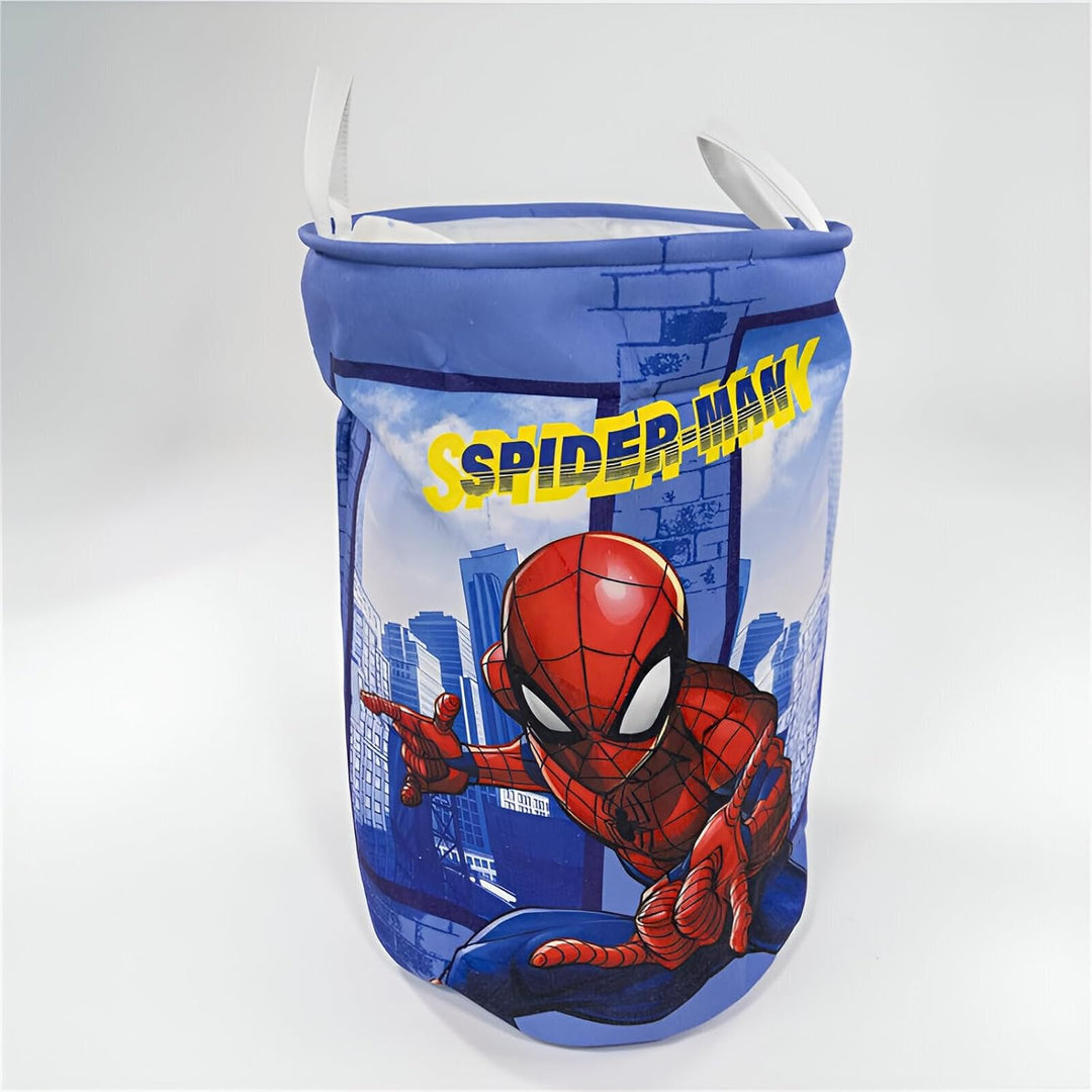 Spider-Man Kinder Aufbewahrungskorb – Faltbarer Wäschekorb mit Superhelden-Motiv – H 50 cm x D 32 cm