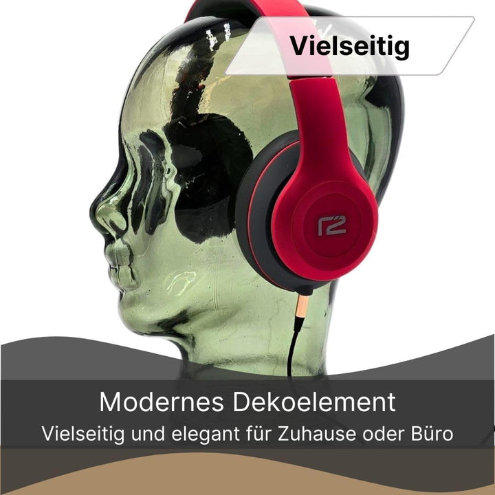Mick Kopfhörerständer | Glas, Transparent Olivgrün | für Kopfhörer, Headset &amp; VR-Brille – Dekorative