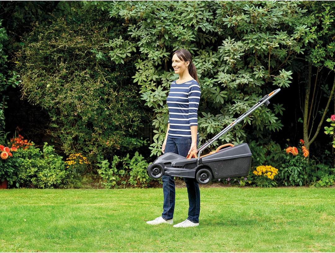 Black+Decker Elektro-Rasenmäher /-trimmer-Kit (1.000 W, 32cm Schnittbreite, 3-fach axial Schnitthöhe