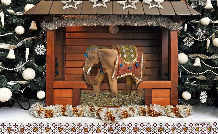 MaMeMi Elefant . Krippentier / Krippenfigur / Zubehör für die Weihnachtskrippe