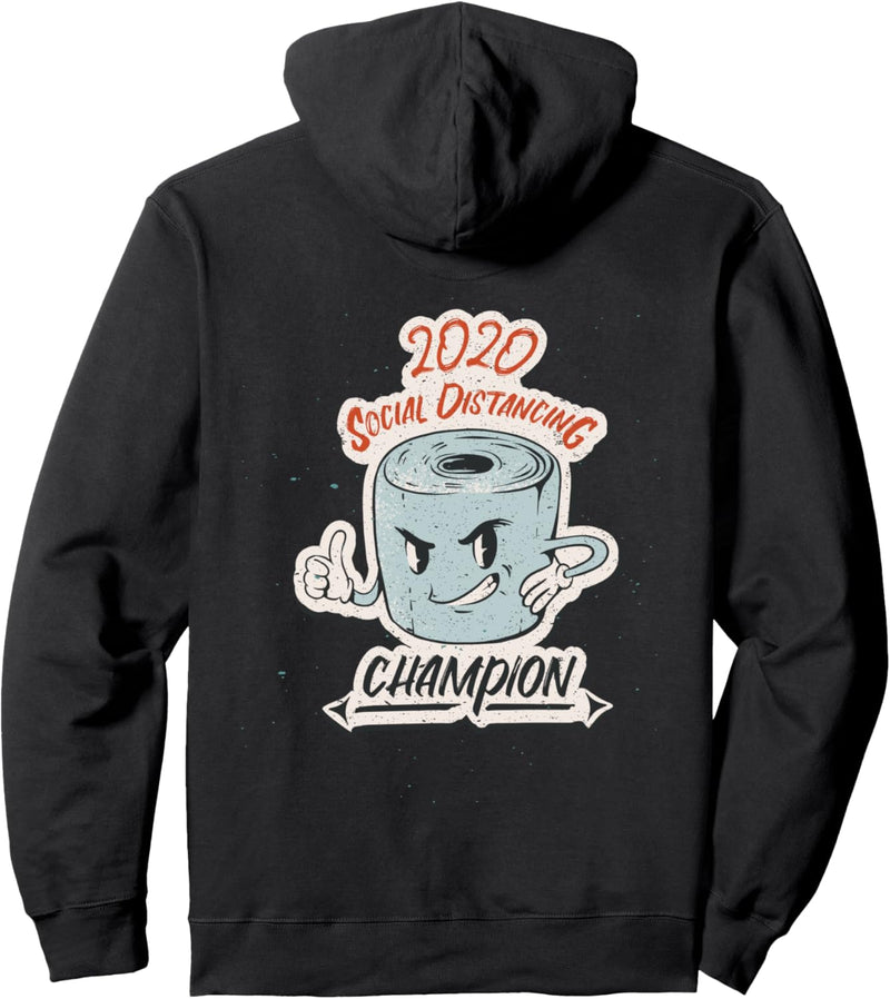 Sozial Distanziert Meister Klopapier Viren Masken Humor Pullover Hoodie