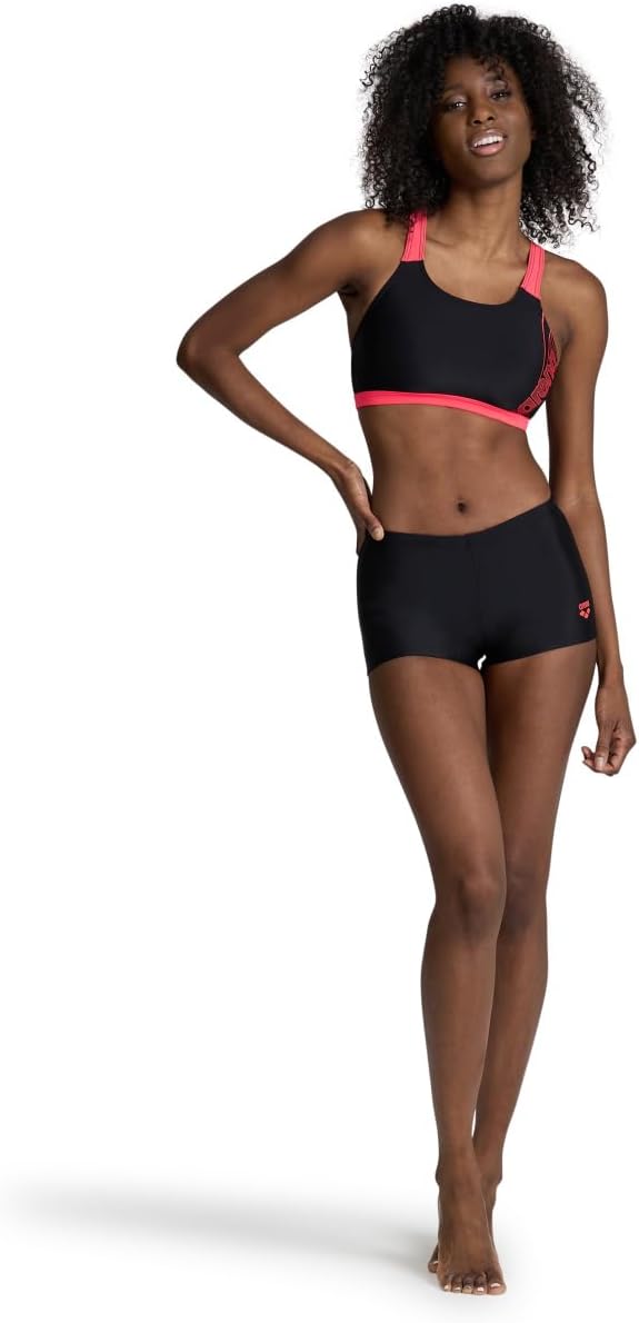 ARENA Damen Women's Dreamy Bikini Energy Back Bikini (1er Pack) 38 Black-fluo Red, 38 Black-fluo Red