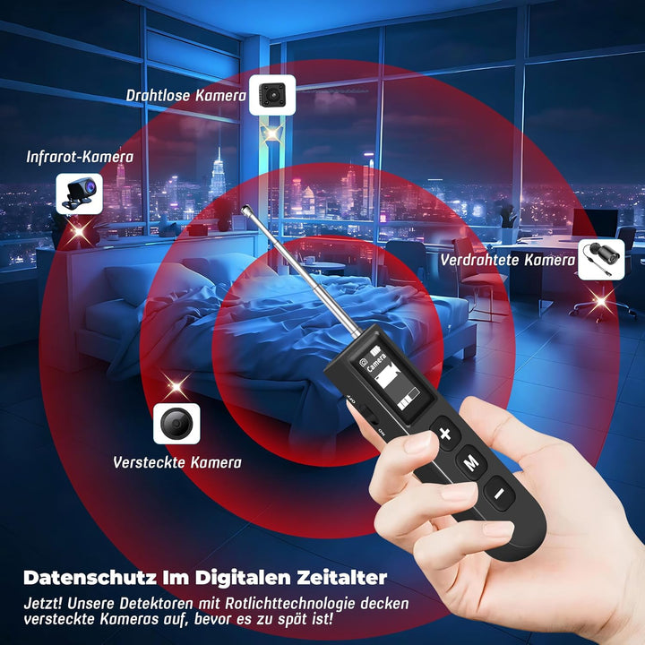Wanzen Detektor Versteckte Kamera, 6-in-1 Hidden Camera Detector | Anti Aufnahme Detektoren GPS Trac