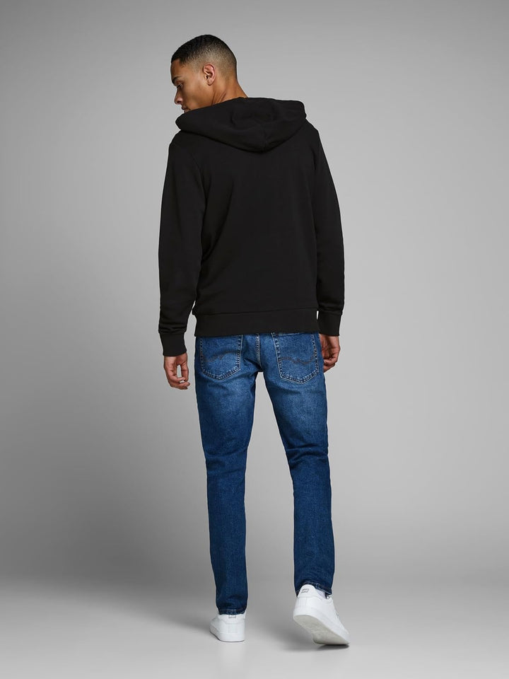 JACK & JONES Herren JJEHOLMEN Sweat Zip Hood M Schwarz (Black Beauty), M Schwarz (Black Beauty)