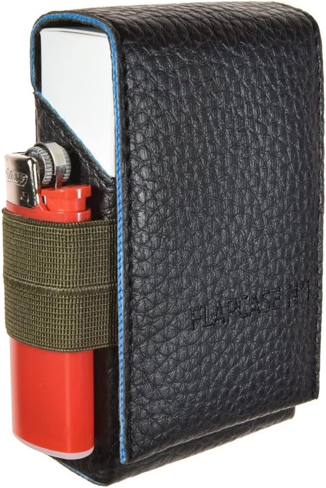 FLAPCASE N°1 • Always Black • Designer Zigarettenetui, Made in Austria, Leder vegan Zigarettenbox fü