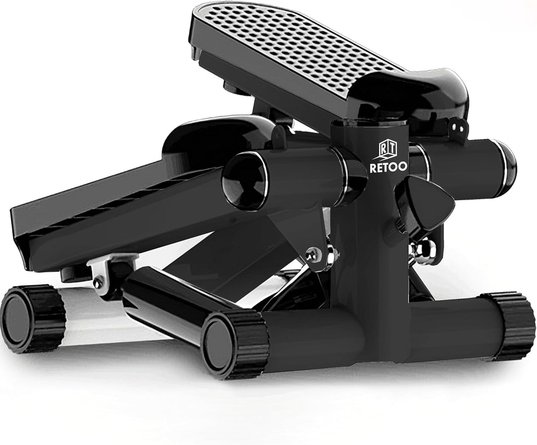 Retoo Stepper für Zuhause mit LCD Display & Widerstandsbändern, Stepper bis 100 kg, Ganzkörpertraini