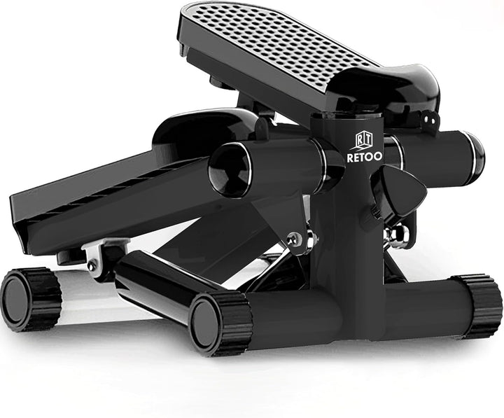 Retoo Stepper für Zuhause mit LCD Display & Widerstandsbändern, Stepper bis 100 kg, Ganzkörpertraini