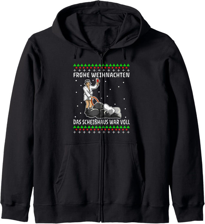Frohe Weihnachten das Scheisshaus war voll Kapuzenjacke