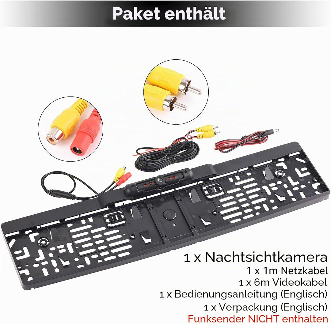 170° IR Rückfahrkamera Nummernschildhalter Kennzeichenhalter Mit Nachtsicht Wasserdicht IP67 Kennzei