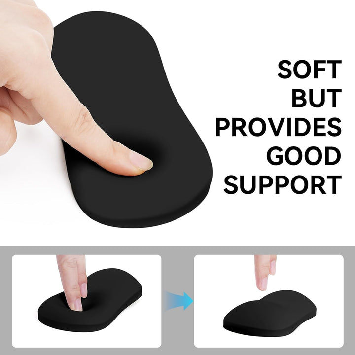 MOSISO Handballenauflage Silikon, Ergonomisches Luftkissen Mausstützpad Handgelenkauflage für Schmer