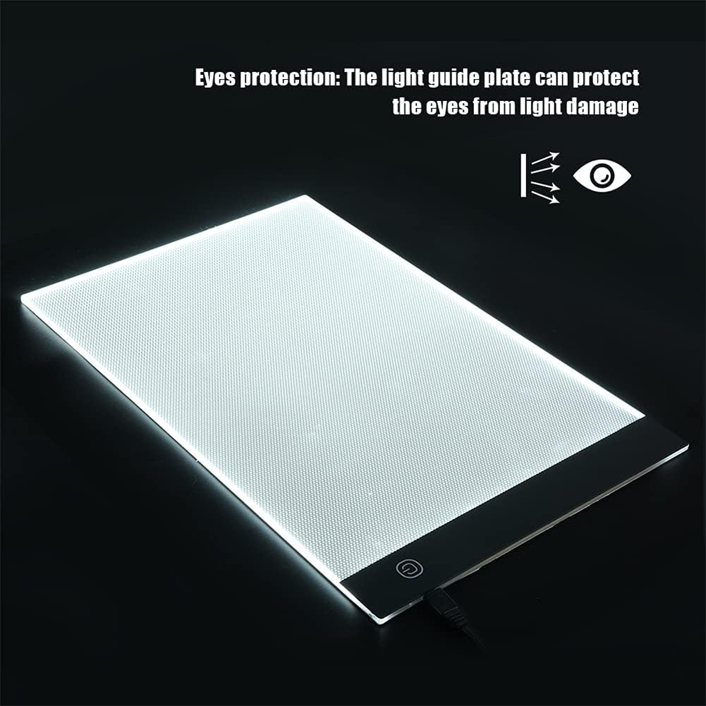 Led Licht Pad,Tragbare Light Pad Mit USB Leuchttisch A4 Led Dimmbar 3-stufige euchtkasten-Zeichenbre