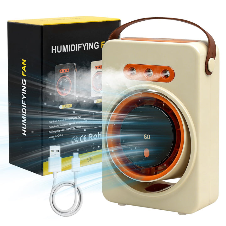 Mini Klimaanlage Mobil Portable, Ventilator Leise mit Wasserkühlung, Luftkühler mit Wasser, usb Vent