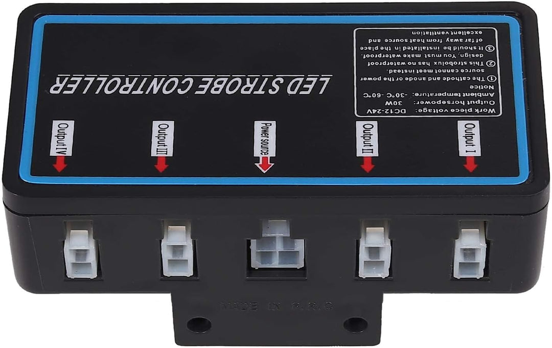 COLFULINE 4X 6 Led Frontblitzer Blitzer,12/24V Warnlicht Stroboskoplicht, 24W IP68 Blitzmodul Notfal