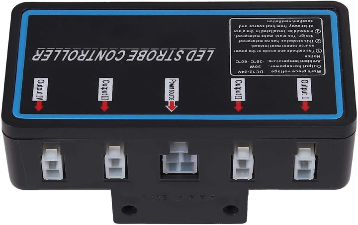 COLFULINE 4X 6 Led Frontblitzer Blitzer,12/24V Warnlicht Stroboskoplicht, 24W IP68 Blitzmodul Notfal