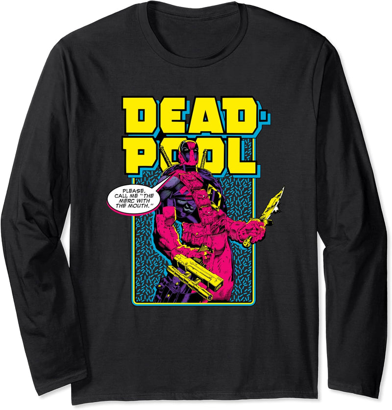 Marvel Deadpool Please Call me the Merc with the Mouth Langarmshirt