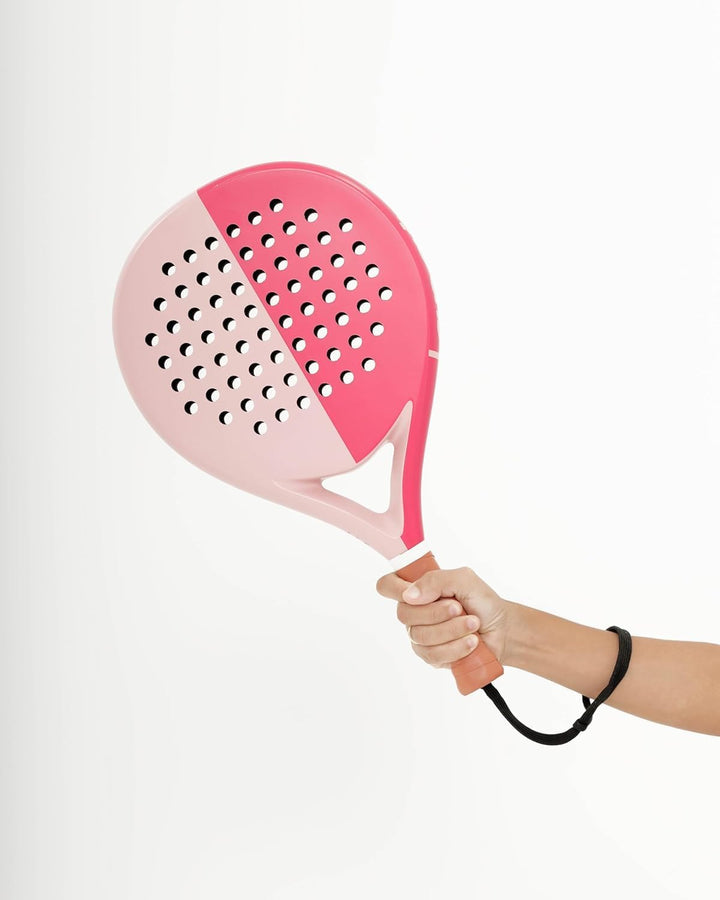 LAPAT Padelschläger mit Abdecktasche, Carbon-Oberfläche mit Eva-Memory-Schaum, Paddel-Tennisschläger