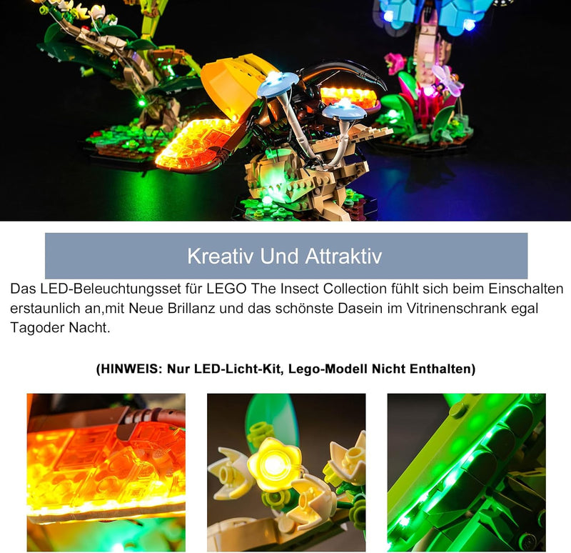 Led Licht Set für Lego 21342 The Insect Collection (Kein Lego), Dekorationsbeleuchtungsset für Lego