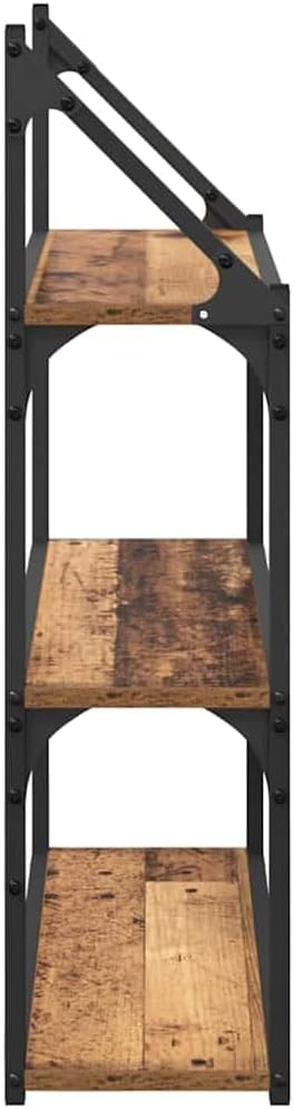 vidaXL Wandregal mit Regal Altholz 60 x 21 x 78,5 cm Holzwerkstoff, Moderne, rechteckige Wandregale,