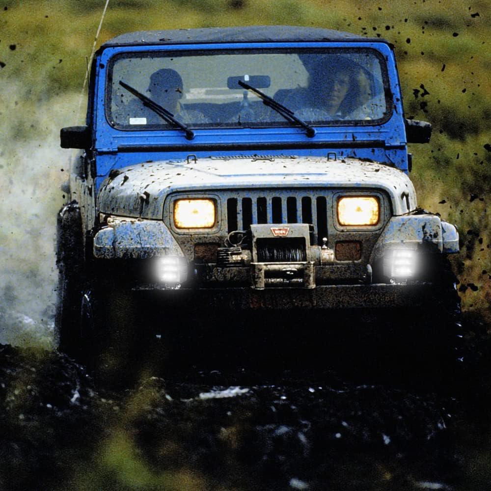 Lospitch LED Arbeitsscheinwerfer 12V 48W,LED Scheinwerfer 24V für auto,LKW,traktor,Offroad,SUV,ATV,R