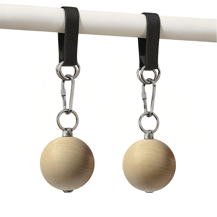 Griffbälle für Klimmzüge，Holz Klimmzugbälle，Trainingsset mit Klettergriffen，Armkrafttrainer，Griffkra
