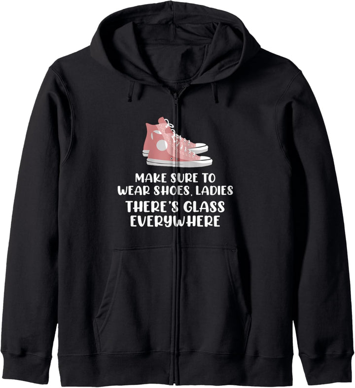 MAKE SURE TO WEAR SHOES GLASS EVERYWHERE Kamala Harris Meme Kapuzenjacke