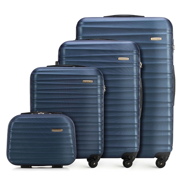 WITTCHEN Reisekoffer 4er Koffer-Set Rollkoffer Trolley Handgepäck Hartschale aus ABS mit 4 Spinner-R