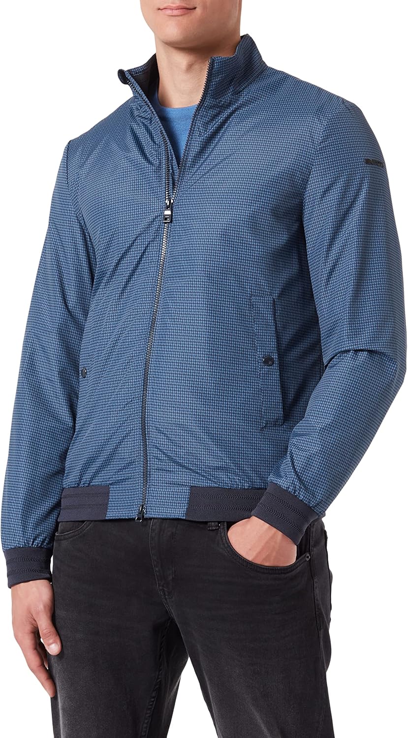 Geox Herren M Vincit Jacket 58 Light Blue/Dark Blue, 58 Light Blue/Dark Blue