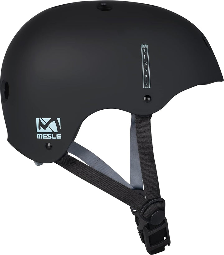 Mesle Wassersport Helm Ragnar, Wakeboard Helm Abnehmbarer Ohrenschutz, Kite Helm Schwarz M, Schwarz