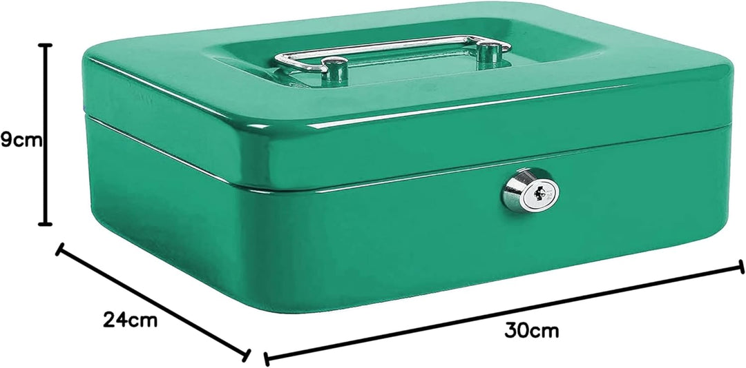 kippen 10033V4 - Geldkassette grün, Masse: 300 x 240 x 90 mm