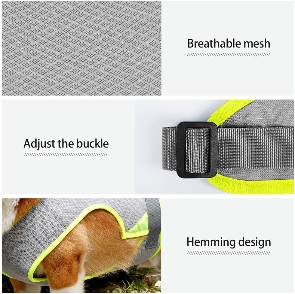 Hunde Kühlweste, Hundekühljacke Hundekühlmantel mit Verstellbarer Schnalle für Outdoor Jagdtraining,