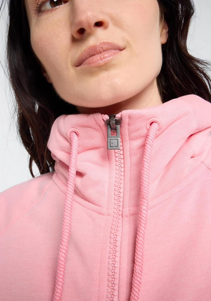 Elbsand Ainele Damen Sewatjacke mit Stehkragen, Sweatshirt mit Zip Verschluss, Regular Fit M Shell P