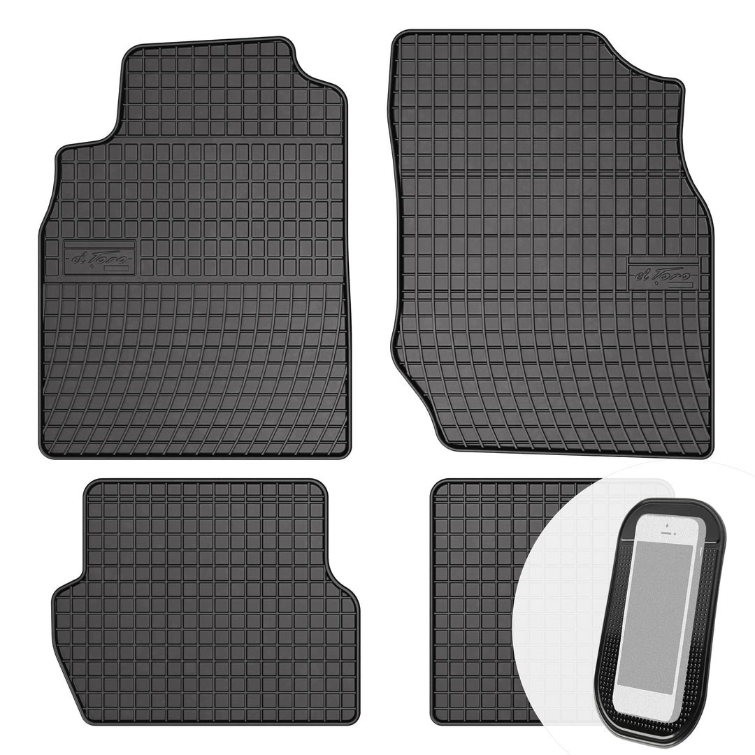 Gummimatten Auto Fussmatten Gummi Automatten Passgenau 4-teilig Set - passend für Nissan Almera 2000