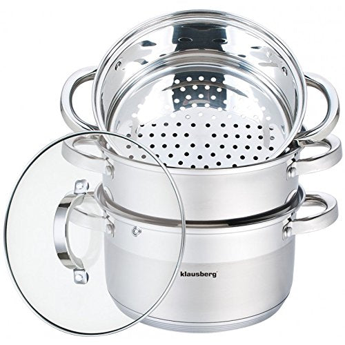 Dampfgarer Set Edelstahl 3 Liter, 3 Liter