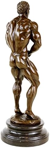 Kunst & Ambiente - Bodybuilder Figur Arni aus Bronze - Trophäe - Pokal - signiert Milo - Bodybuildin
