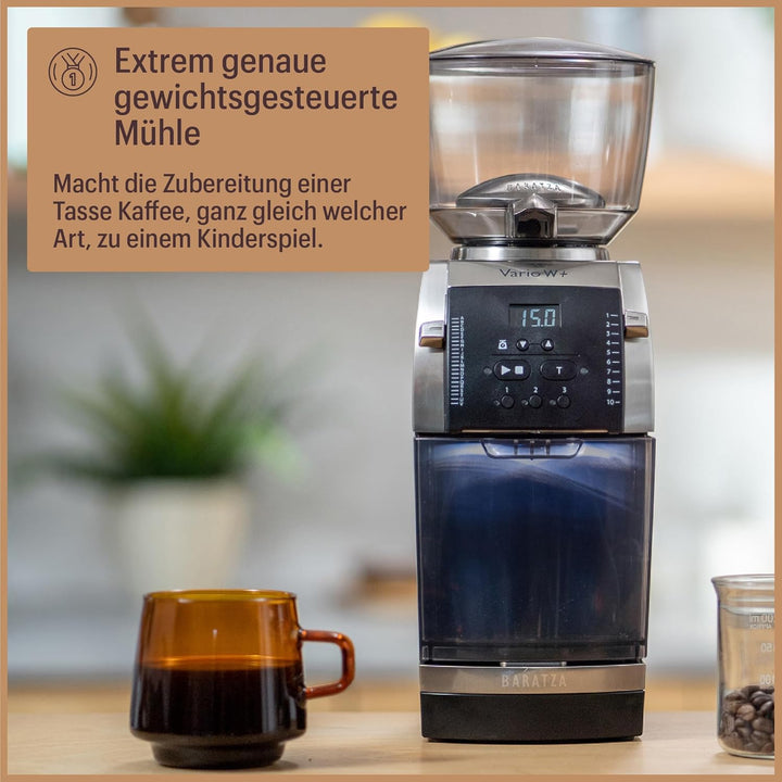 Baratza - Vario W+ 230V Kaffeemühle - Elektrische Kaffeemühle mit Mahlwerk, Schwarz, Schwarz