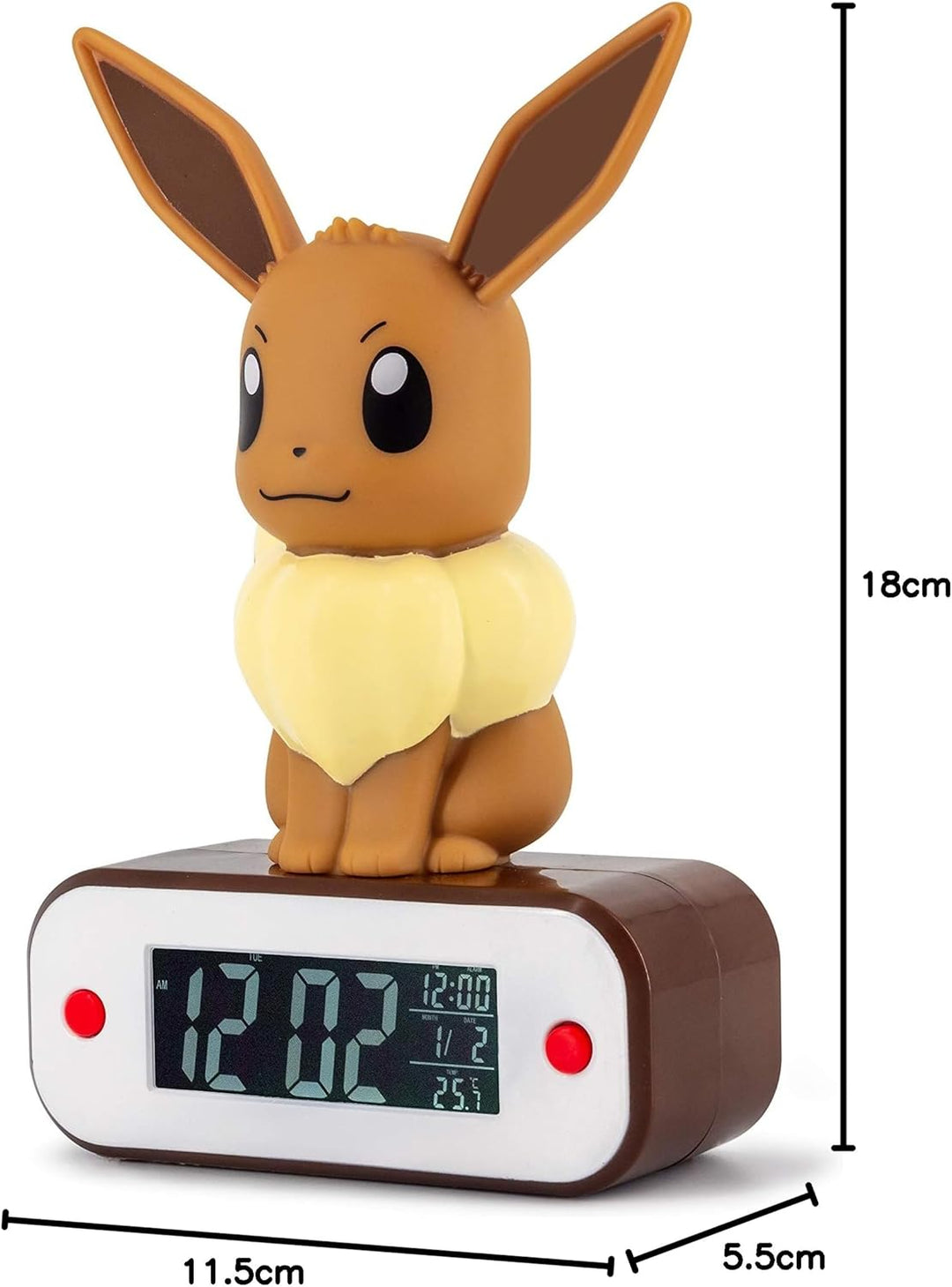 TEKNOFUN 811370 Pokémon Evoli LED Lampe Wecker
