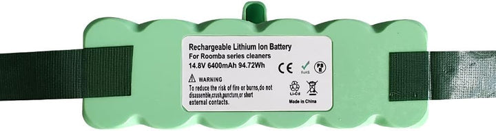 aunstarwei 14.4V 6400mAh Li-Ion Ersatzakku Kompatibel mit Roomba Staubsauger 500 600 700 800 Serie 5