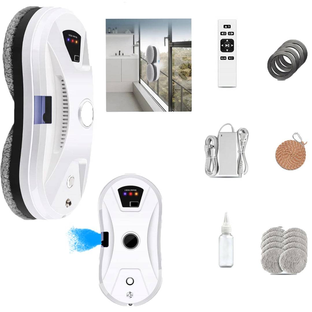Hooha Fensterputzroboter 5600Pa,Fensterreinigungsroboter Elektrisch Mit 3 Reinigungsrouten,10 Reinig