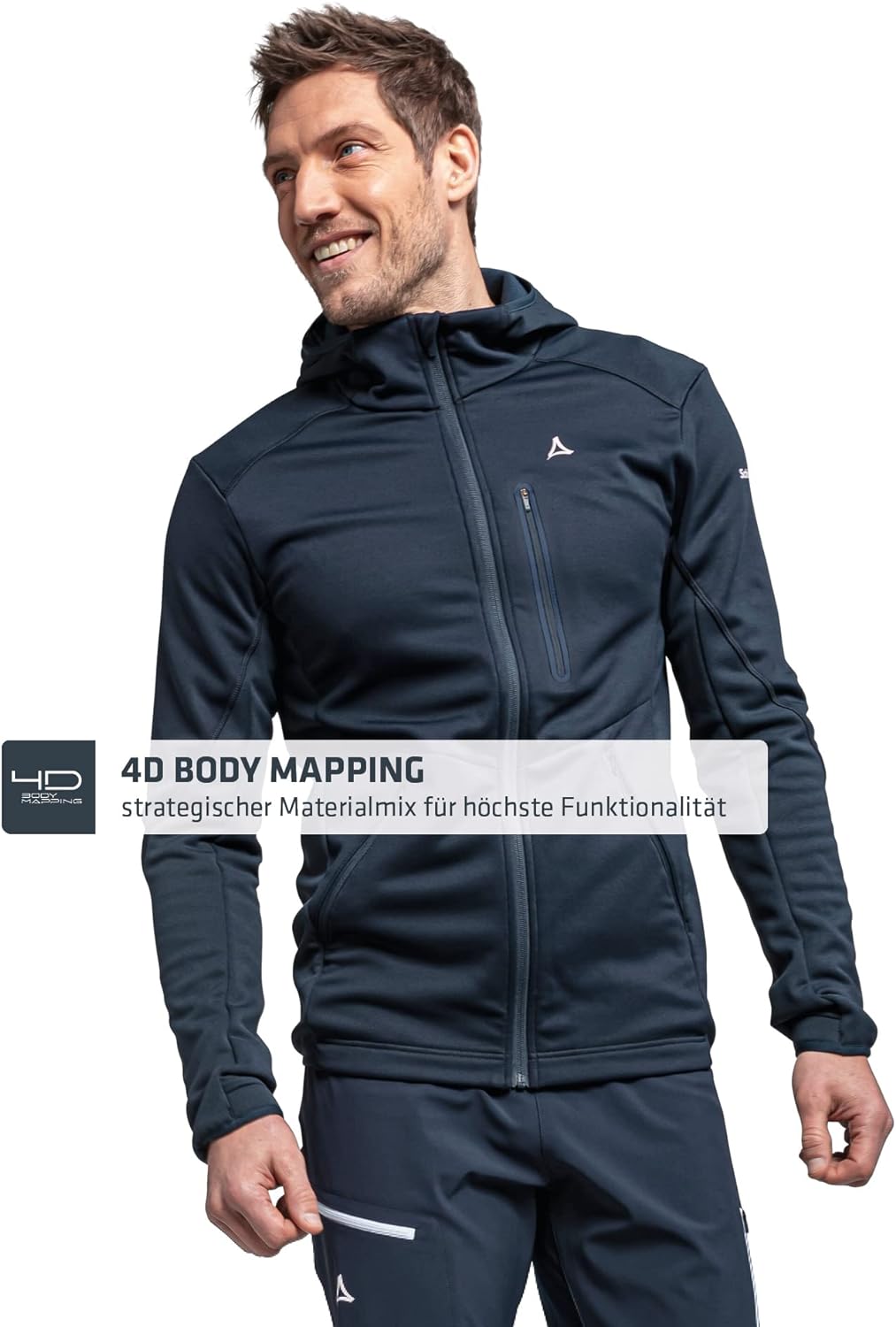 Schöffel Herren Fleece Hoody Lodron M, atmungsaktiver Fleece Pullover mit hoher Bewegungsfreiheit, f