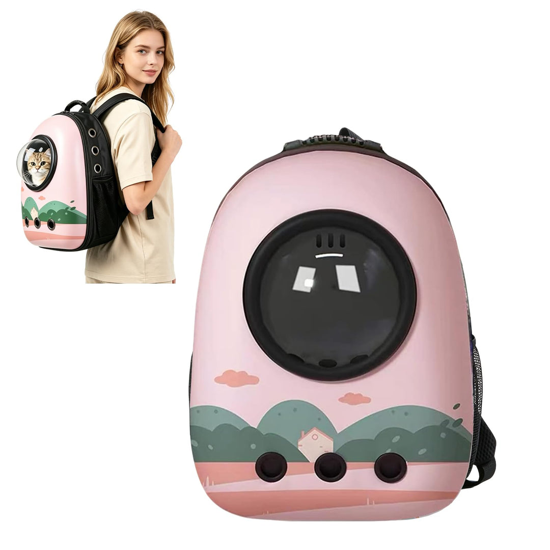 PETCUTE Hunderucksack,Atmungsaktive Haustier Rucksack für Kleine Katzen Hunde,Raumkapsel Haustier Tr