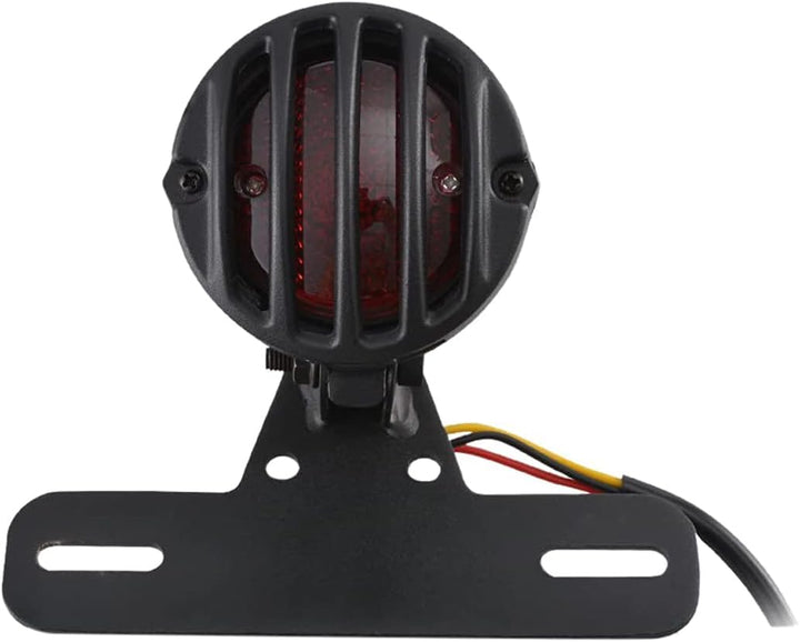 Motorrad-Rücklicht, NATGIC 12V Universal-Motorrad-Bremslicht Vintage Retro-Look Heckleuchte mit Kenn