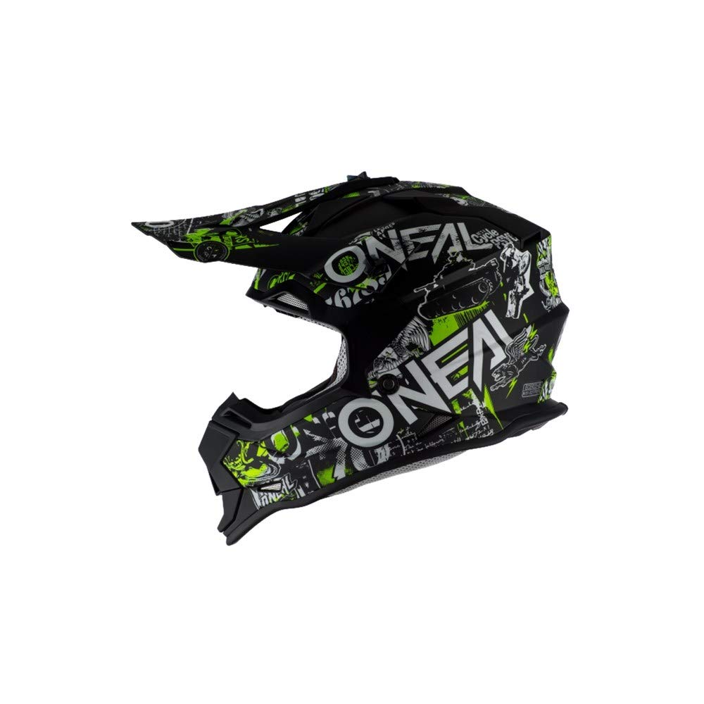 O'neal 2 Series Attack Youth Kinder Motocross Enduro MTB Helm schwarz/weiss/gelb 2023 Oneal, S