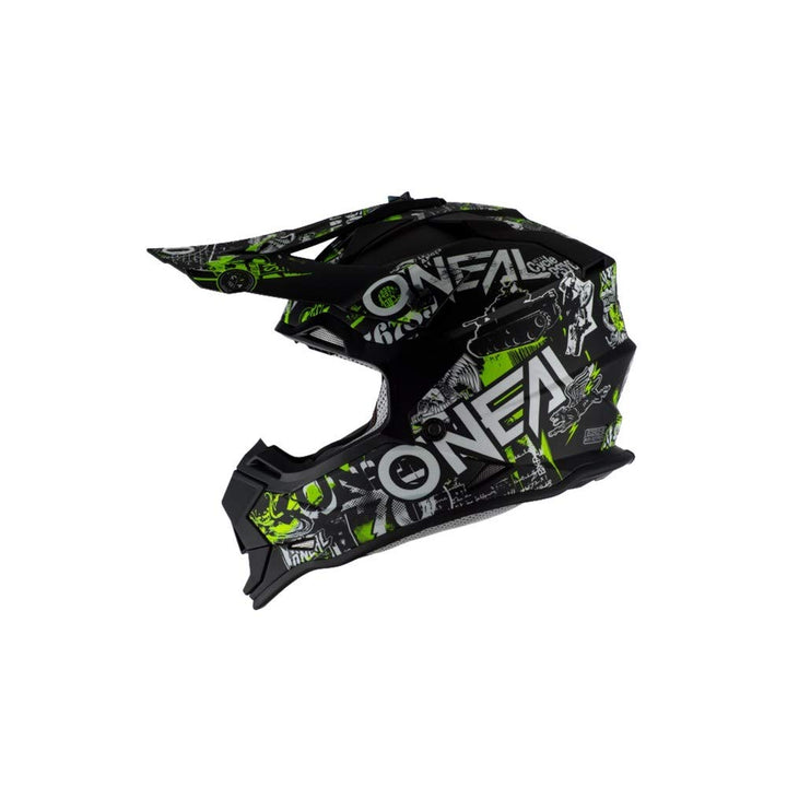 O'neal 2 Series Attack Youth Kinder Motocross Enduro MTB Helm schwarz/weiss/gelb 2023 Oneal, S