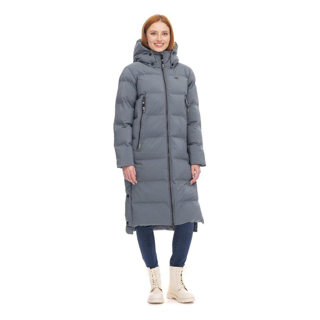 Ragwear Damen Steppmantel Patrise XL Grau, XL Grau