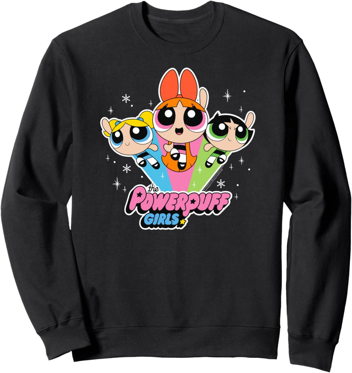 Cartoon Network The Powerpuff Girls Logo With Snowflakes Sweatshirt