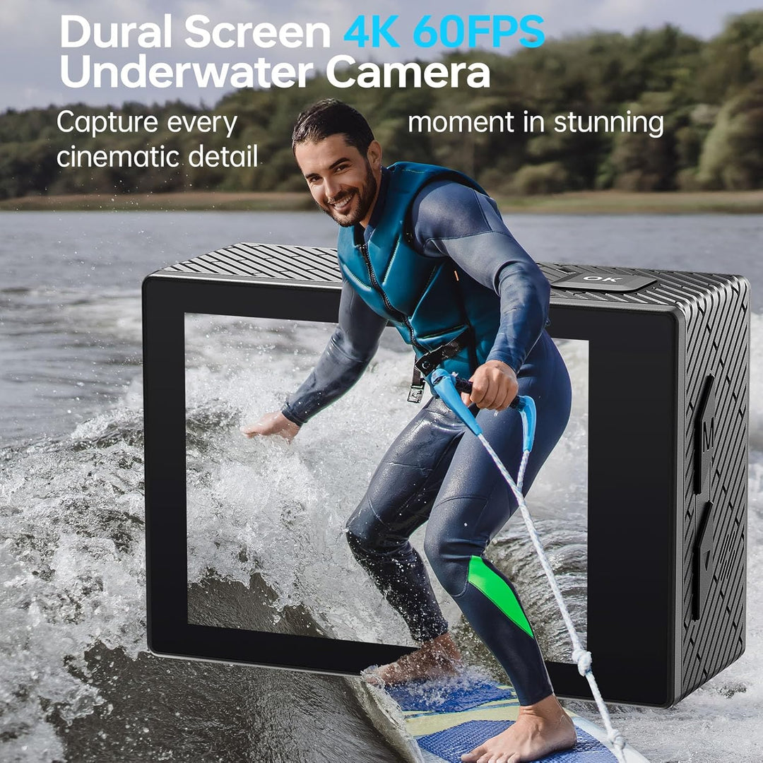 128G Action Cam 4K60FPS 40MP WiFi Unterwasserkamera 40M Wasserdicht Ultra HD Touchscreen Actioncam 1